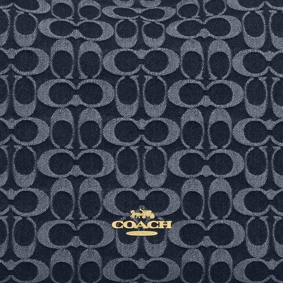 NWT Coach Outlet Laurel Large Shoulder Bag In Signature Denim - Picture 4 of 7